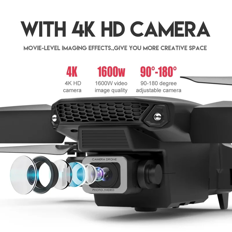 Le Drone pliant intelligent E8 - Drone Camera Lens avis et prix